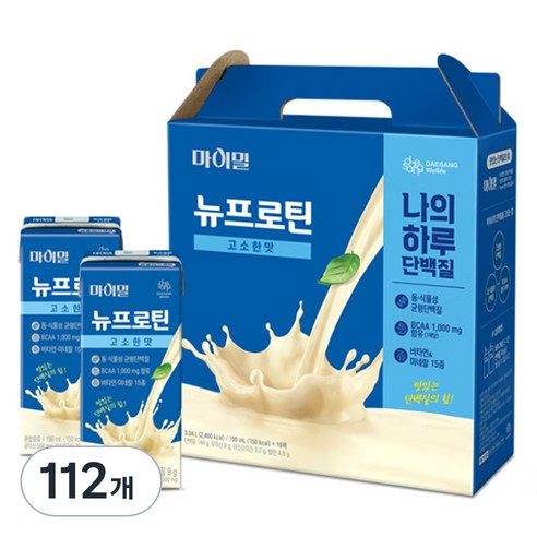 마이밀 뉴프로틴 고소한맛, 190ml, 112개