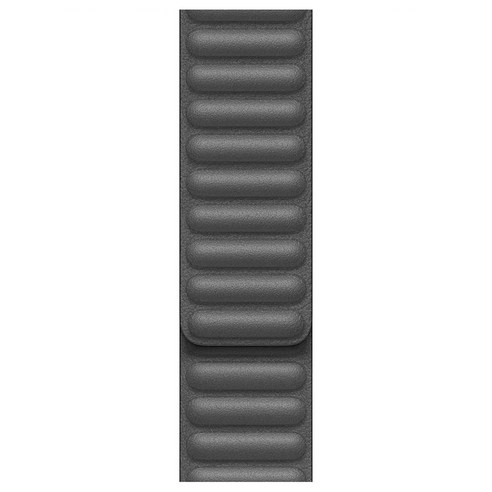 Apple 정품 애플워치 3/6/SE Leather Link 밴드 Large (38/40mm 호환 가능), 블랙, 1개