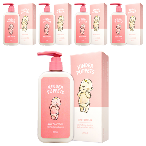 킨더퍼페츠 유아용 수분보습 로션, 5개, 300ml