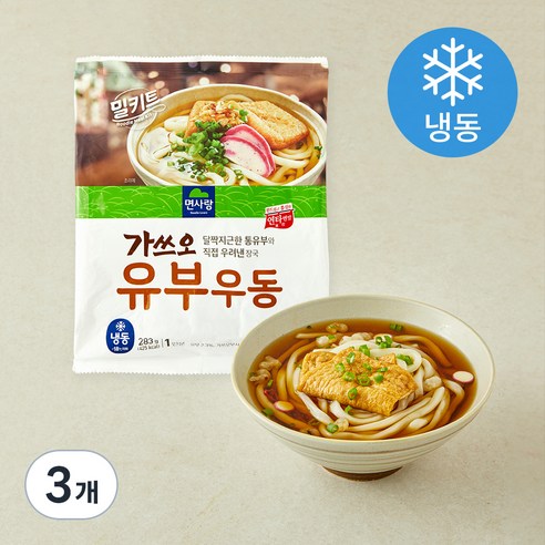 [로켓프레시] 면사랑 가쓰오 유부 우동 1인분 (냉동)