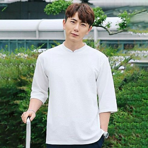 머시따 남성용 넥트임 7부 티셔츠