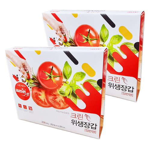크린손 크린 위생장갑 일반형, 2개, 200개입