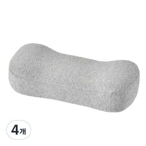 힙앤바디 메모리폼 낮잠 쿠션, 그레이, 4개