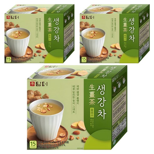 담터 생강차 플러스, 15g, 15개입, 3개