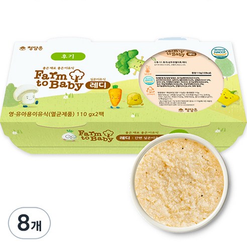 팜투베이비 레디 실온이유식 후기, 순두부, 110g, 8개