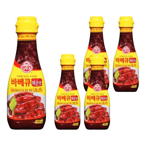 오뚜기 바베큐소스 매운맛, 280g, 5개