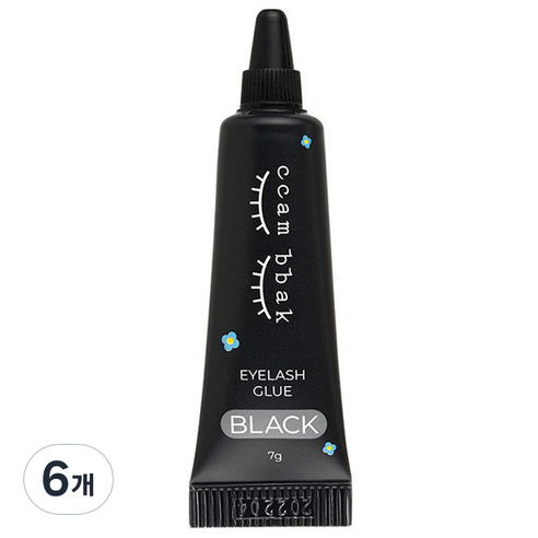 깜빡 글루 속눈썹 접착제 7g, 블랙, 6개