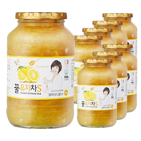 꽃샘 꿀유자차S, 1kg, 8개입