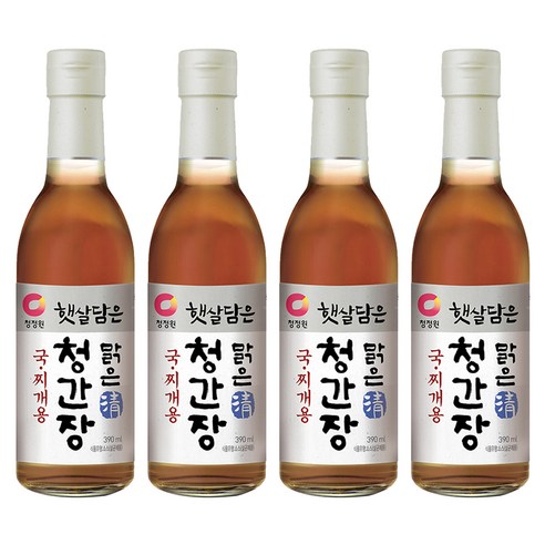 청정원 햇살담은맑은청간장 국찌개용, 390ml, 4개