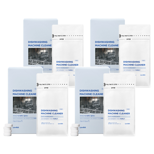 라비킷 식기세척기 내부청소용 기기 클리너 15p, 90g, 4개