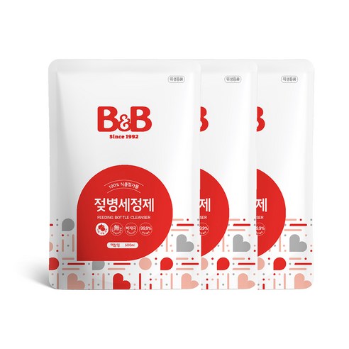 비앤비 젖병세정제 액상형 리필, 500ml, 3개 500ml × 3개 섬네일