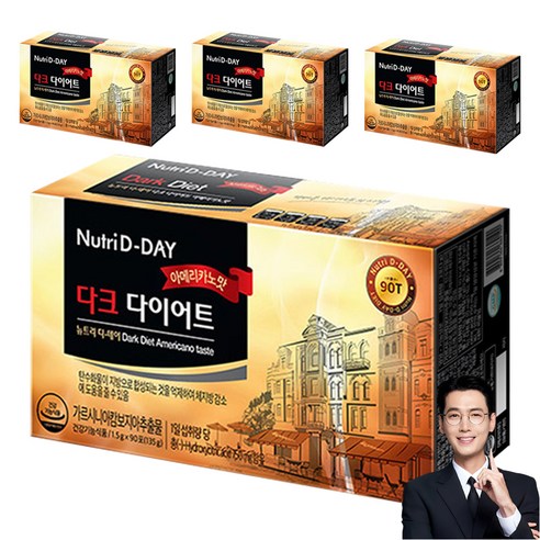 뉴트리디데이 다크 다이어트 아메리카노맛, 135g, 4개