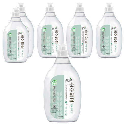 참그린 순수발효 식물 주방세제, 480ml, 6개