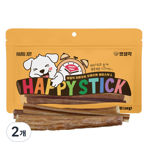 펫생각 강아지 하루조이 오래오래 해피스틱 L, 38g, 2개
