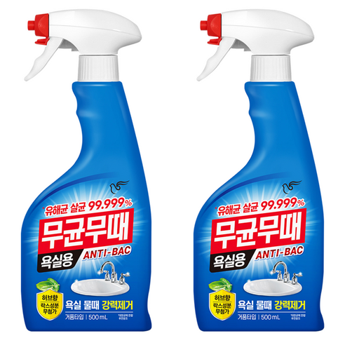 무균무때 안티박 욕실용 세정제, 500ml, 2개