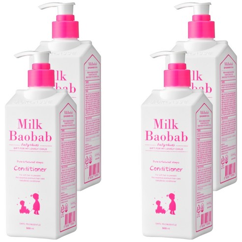 밀크바오밥 베이비 앤 키즈 컨디셔너, 500ml, 4개