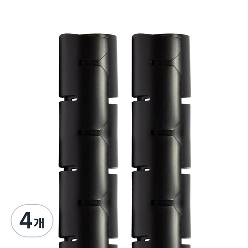 솔탑 정리 매직케이블 전선 인터넷선 클립 20mm SOLTOP-966, 블랙, 4개