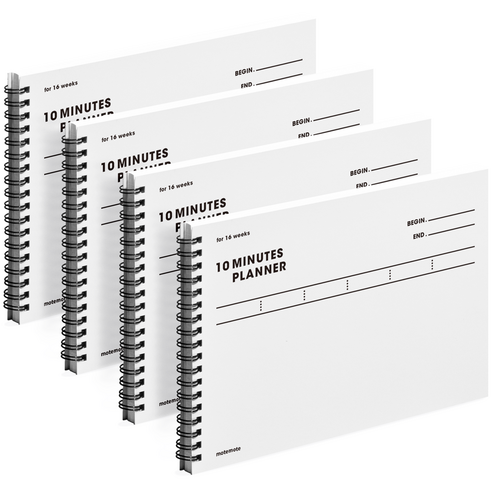 모트모트 텐미닛 플래너 16weeks, 화이트, 4개