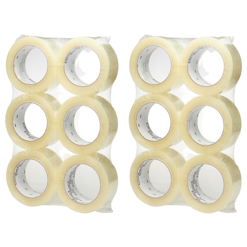 스카치 3M 309 박스 실링 테이프 투명 48mm x 40m, 12개