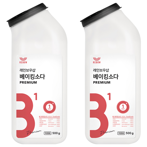 레인보우샵 베이킹소다 프리미엄 톡톡이, 500g, 2개