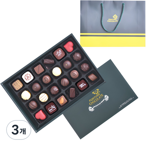 상상앤드 행운의 포춘 초콜릿 24구 세트, 180g, 3개
