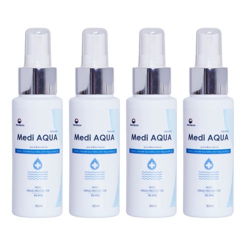 메디아쿠아 살균 소독제, 80ml, 4개
