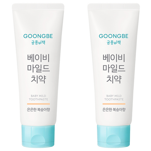 궁중비책 베이비 무불소 치약 은은한 복숭아향, 80g, 2개