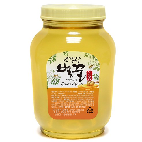 소백산벌꿀 아카시아꿀 2.4kg – 선흥 사양 1개 
꿀/프로폴리스