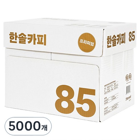 한솔제지 한솔복사용지 85g, 5000개, A4