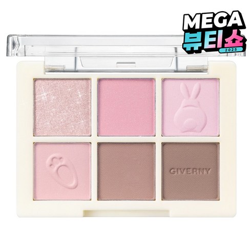 지베르니 소프트 아이 팔레트 5g, 1개, 레이지 핑크