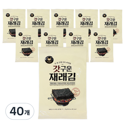 만전김 갓구운 재래김, 20g, 40개