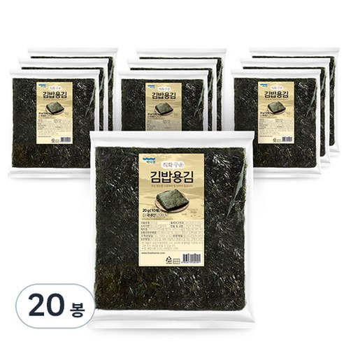 바다원 직화 구운 김밥용김 10p, 20g, 20개