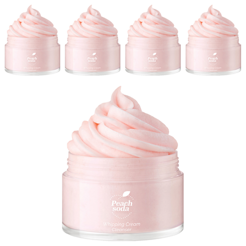 [비건뷰티] 아리얼 피치소다 휘핑크림 팩 클렌저, 100ml, 5개