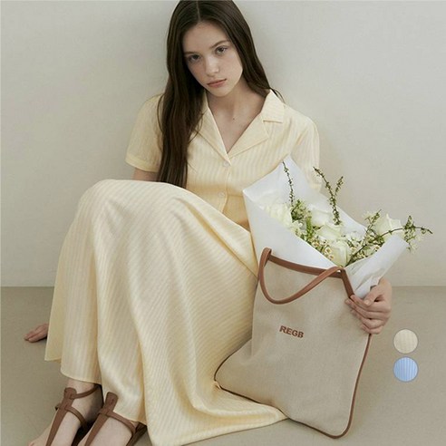 리올그 여성용 오픈 카라 플리츠 원피스