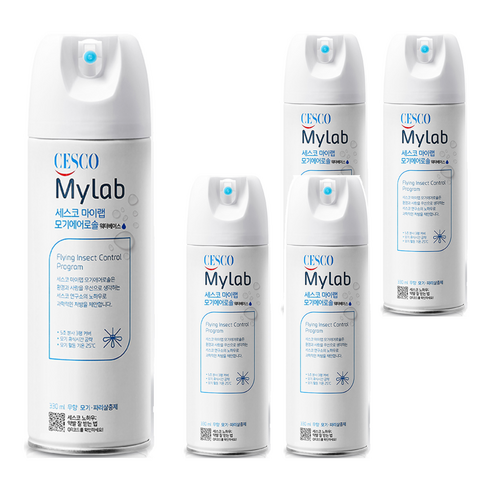 세스코마이랩 모기 에어로솔 워터베이스 무향, 5개, 330ml
