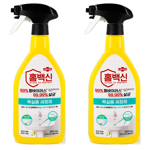 홈백신 욕실용 세정제, 600ml, 2개