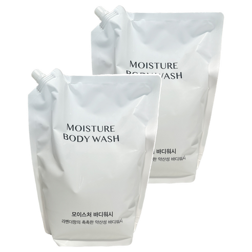 해피바스 아모레퍼시픽 모이스처 바디워시 리필 라벤더향, 2kg, 2개