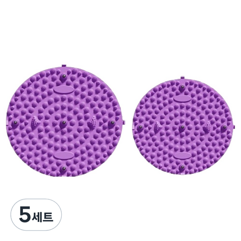 솔솔담다 시원한 발바닥 지압매트 55cm + 35cm 세트, 퍼플, 5세트