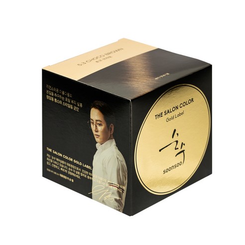 순수 더 살롱 컬러 골드라벨 염모제, 초코 브라운, 1개