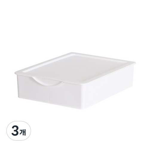 리빙해피 키친아트 속옷 정리함 1slot 화이트, 3개
