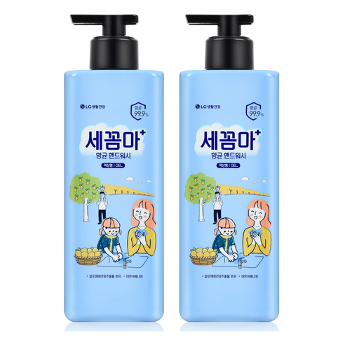 온더바디 세꼼마 항균 핸드워시 젤타입 레몬 버베나향, 480ml, 2개