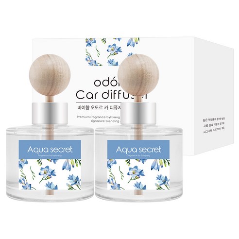 오도르 카 디퓨저 120ml, 아쿠아시크릿, 2개