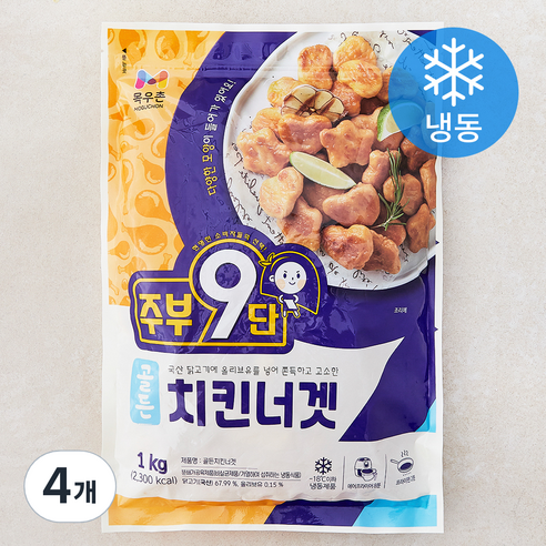 주부9단 목우촌 골든 치킨너겟 (냉동), 1kg, 4개