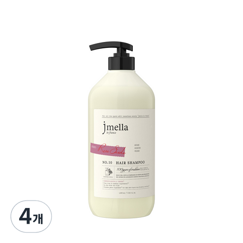 제이멜라 인 프랑스 시그니처 로즈 스웨이드 헤어 샴푸, 1000ml, 4개