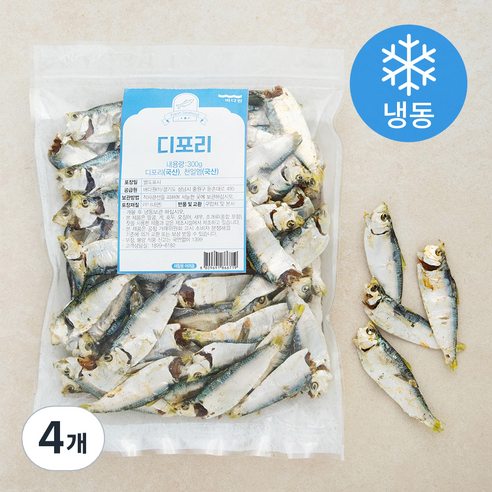 바다원 국산 디포리 (냉동), 300g, 4개