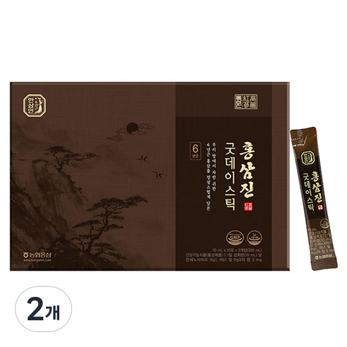 한삼인 홍삼진 굿데이스틱 30p, 300ml, 2개