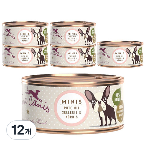 테라카니스 미니 칠면조와 샐러리 강아지 습식사료 6p, 칠면조, 100g, 12개