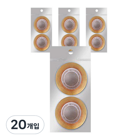 블루마토 투명테이프3 폭 18mm x 길이 35m 2p, 혼합 색상, 20개입