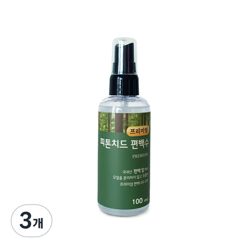편백아트 프리미엄 피톤치드 편백수, 100ml, 3개