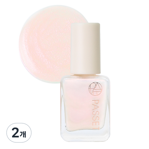 파셋 셀럽 네일컬러 폴리쉬 매니큐어, 66 화이트쉬머, 7ml, 2개